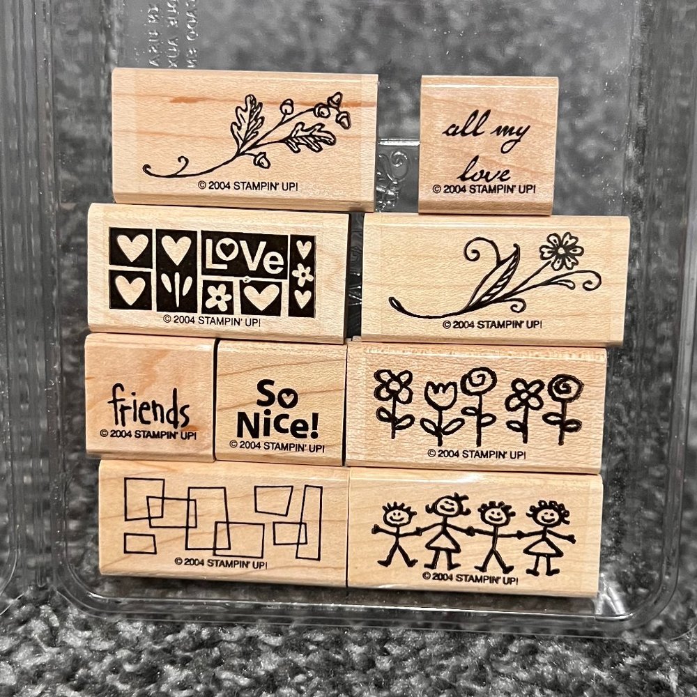 Stampin' Up! Smorgasborders 9 pc. Mounted Stamp Set